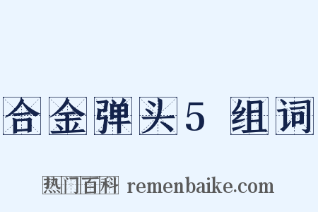 合金弹头5组词是什么意思的图片
